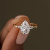 Shop Pear Shaped Diamond Engagement Rings For Women Mychicdress